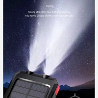 Batterie solaire portable haute capacité 20000mAh, ultra-fine, charge magnétique sans fil, charge rapide Type-C, double USB, Li-Polymère