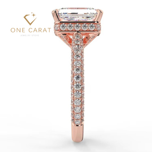 Tùy chỉnh thực hiện sang trọng 14kt Trắng rắn vàng 2 Carat rạng rỡ rực rỡ cắt Nhẫn đính hôn cho đám cưới và các bên - Product Image 4