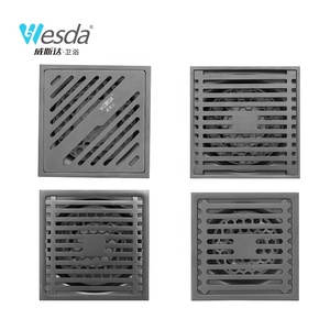 WESDA <span class=keywords><strong>Ducha</strong></span> de baño Filtro de pelo antiolor Desagüe de piso de <span class=keywords><strong>ducha</strong></span> cuadrado de acero inoxidable con rejilla de cubierta extraíble - Product Image 6