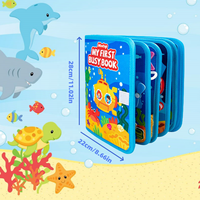 Nouveau design Montessori Livre d'activités silencieux en feutre Monde sous-marin 5-7 ans Tout-petits Autocollants Jouets éducatifs Certifié CE Motricité fine