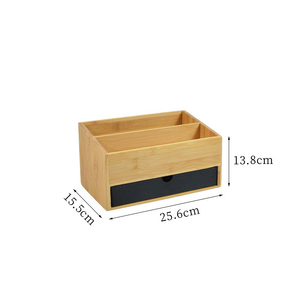 Bamboo Cosmetic <strong>Storage</strong> <strong>Box</strong> with Drawer &amp; Dividers Desktop Organizer for Jewelry, Aromatherapy, Hair <strong>Ties</strong> &amp; Skincare Products - Product Image 5