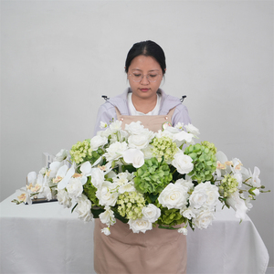 <b>Artificial</b> Wedding Floral Arrangements Silk <b>Artificial</b> Flowers for Event Exhibition Aisle Decor Hanging Flowers-Rose - Product Image 1