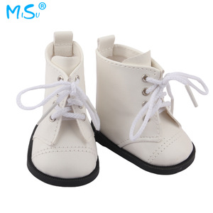 Chaussures de poupée, bottes Martin de 7,5 cm, chaussures en cuir à lacets pour poupées américaines de 18 pouces - Product Image 4