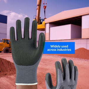 Gants de travail professionnels en nitrile à haute adhérence Gants de travail de sécurité pour champs pétrolifères résistants aux coupures pour les environnements de travail - Product Image 1