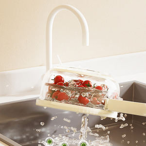 <span class=keywords><strong>Panier</strong></span> d'égouttage multifonctionnel pour le lavage des légumes Bol à <span class=keywords><strong>salade</strong></span> avec poignées et couvercle pliables - Product Image 4