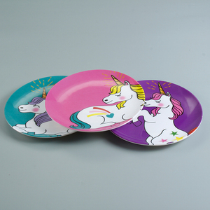 <span class=keywords><strong>Vajilla</strong></span> <span class=keywords><strong>Infantil</strong></span> de <span class=keywords><strong>Melamina</strong></span> con Diseño Divertido de Unicornio, Platos de 8.25 Pulgadas para Niños, Venta Caliente - Product Image 4
