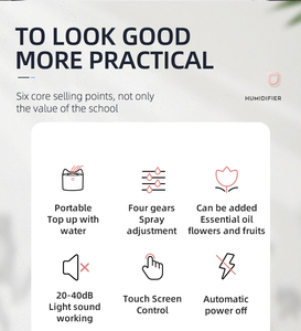 Humidificador Portátil con Orejas de Gato K6, 4 Niveles de Vapor, Control Táctil, Silencioso, Difusor de Aroma, Llenado Superior, 3L, Esterilización Ultrasónica, <span class=keywords><strong>para</strong></span> Oficina - Product Image 6