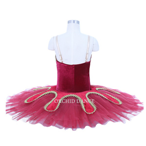 Tutú de terciopelo para mujeres y niñas, ropa de competición profesional de alta calidad para actuaciones de baile, disfraces de Ballet de <span class=keywords><strong>Boutique</strong></span> para escenarios - Product Image 6