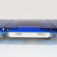 BIAOCHI 47'' 120cm Blaue LED-Warnleuchte für Krankenwagen, Dachmontage, 12V Sirenen-Lautsprecher, Alarm, Notfall-Blinklicht für Fahrzeuge