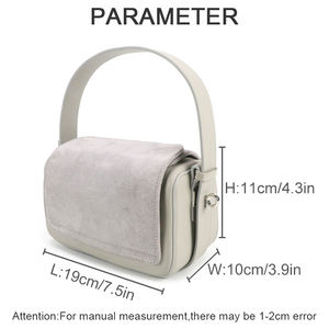 Fashion Women Suede Shoulder Bag <b>Top</b> Handle Mini Handbag Ladies Elegant Purse - Product Image 5
