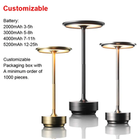 Lampe de Table Led sans fil en aluminium, moderne, Simple, personnalisable, Rechargeable, Type 3 niveaux de luminosité, vente en gros