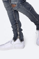 Pantalons Jeans OEM les moins chers Marques italiennes Usine de lavage Jeans lourds Coupe de tissu Jeans skinny Manufacturing Company 317