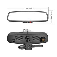 Atenuación automática 1080p Car Black Box Video Dash Cam Monitor de espejo de grabación antideslumbrante para Hyundai