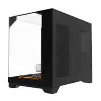 Boîtier PC de bureau Mid-Tower blanc avec panneau en verre trempé panoramique pour processeur, refroidissement ATX, idéal pour le gaming