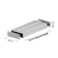 Boîtier électronique personnalisé en alliage d'aluminium 6063 monobloc pour usinage, longueur réglable, sablé et anodisé pour PCB