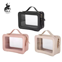 Nouvelle Trousse de Maquillage Portable Grande Capacité en PU Style 2026 avec Logo Personnalisé en PVC