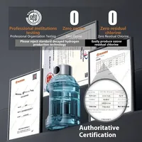 Generator Air Hidrogen Terbaik 1.5L SPE PEM Membran Konsentrasi Alkali 1000-1500PPB Tritan Bertenaga USB untuk Rumah Tangga dan Mobil