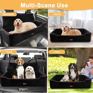 Lit de voiture pour animaux de compagnie, vente en gros transfrontalière, best-seller, anti-salissures, amovible et lavable, siège auto toutes saisons avec dossier - Product Image 1
