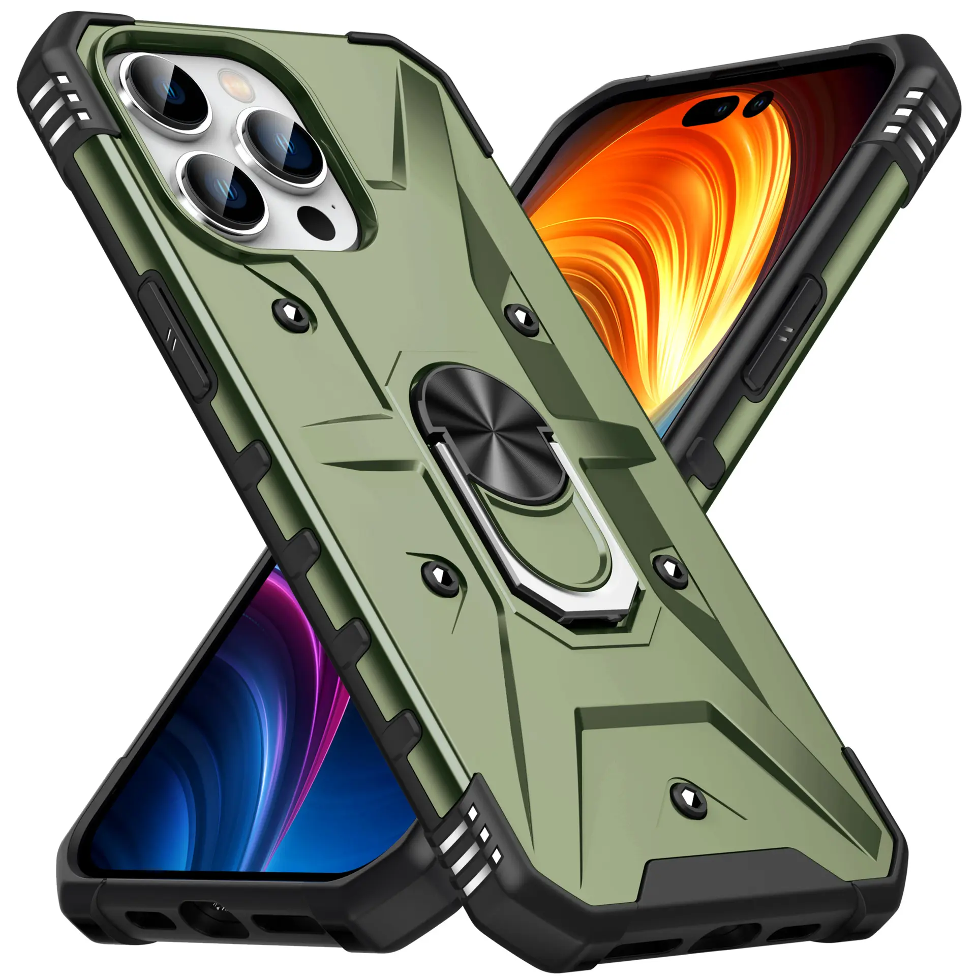 Armor Ring Holder Phone Cover Cases Shockproof Phone Case For Iphone Case 15 pro max