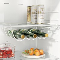 Étagère à Bouteilles Simple Niveau en Acier Carbone Durable, Multifonctionnelle pour Boissons, Vin et Bière, Gain de Place, Support de Rangement