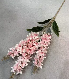 Nuovo fiore di giacinto di seta artificiale con 3 forchette a gambo lungo finto ramo di Hyacinthus Orientalis per decorazione floreale da sposa