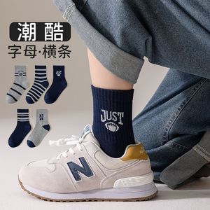 <b>Men</b> <b>Socks</b> Mid Calf Breathable Warm Spring Autumn For Students Casual Wear - Product Image 1