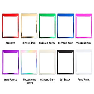 Porte-badge magnétique avec protection UV et bordure colorée, support d'affichage magnétique à une touche, matériau PS transparent pour cartes à collectionner - Product Image 5