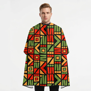 Capa BHM PRO para Barbería, Impermeable, Esencial para Cortar el Cabello, Barbas y Peinados, Cómoda, Diseño Vintage con Llamas - Product Image 1