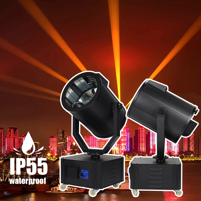 High Power Customize Color 1kw 2kw 3kw 4kw 6kw Outdoor Rotating Searchlight Waterproof Moving Head Sky Search Light