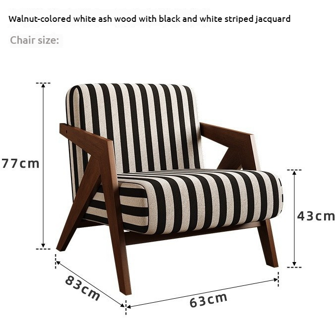Ash black and white stripe