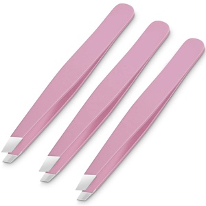 Professionnel 1pc acier inoxydable sourcils pince à épiler tondeuse pointe inclinée barbe cils sourcils visage épilation beauté maquillage outil - Product Image 4