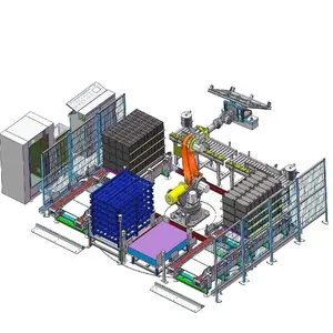 Tự động palletizer hệ thống Robot đóng bao máy móc Đóng gói với túi/carton/chai palletizer