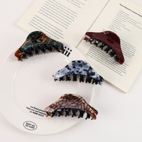 Nouvelle Pince à Cheveux Élégante et Simple en Acétate, Motif Écaille de Tortue, Design Haut de Gamme Fait Main pour Femmes
