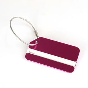 Etiquetas de Equipaje Metálicas Personalizadas con Logotipo y Nombre, Resistentes al Agua, Modernas, para Impresión por Transferencia de Calor, Venta al Por Mayor - Product Image 1