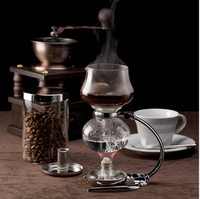 Cafetière à expresso manuelle - Cafetière à siphon en verre avec une capacité de 1 L et un design pliable pour une utilisation en extérieur et dans les hôtels