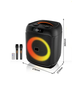 <span class=keywords><strong>8</strong></span> Polegada RGB Karaoke Speaker NDR-1745 20W Subwoofer Graves Profundos Speaker Festa Portátil com 2pcs Microfone - Product Image 6