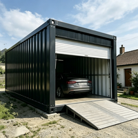 Maison Conteneur Modulaire Portable en Acier, Préfabriquée, pour Rangement de Véhicules Extérieur, Atelier, Abri, Garage