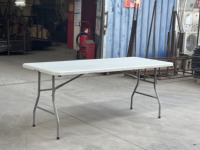 Tables de réception rectangulaires pliantes en plastique HDPE de 8/6/5/4 pieds pour hôtels, événements extérieurs, mariages, entrepôts - Mobilier hôtelier