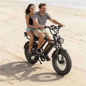 Bicicleta Eléctrica para Adultos, Fatbike, 25 km/h, Suspensión Completa, 20 Pulgadas, Estilo Retro, Montaña, Entrega a Domicilio, Bicicleta Eléctrica Económica Todoterreno - Product Image 1