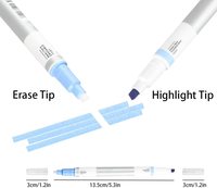 Surligneurs effaçables à Double tête, écriture lisse, filet en tissu, marqueur à Double extrémité