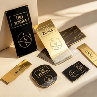 Étiquette métallique personnalisée de luxe avec logo pour flacon de parfum, plaque signalétique cosmétique, autocollant métallique adhésif pour emballage de parfum