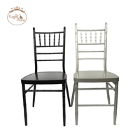 Chaises Chiavari de mariage en gros à prix réduit, chaises de salle à manger Chiavari empilables en métal doré à vendre