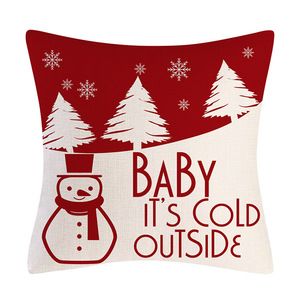 Christmas Latest Design Wholesale <strong>Customization</strong> Throw Red Color Pillowcase <strong>Polyester</strong> 18*18in Pillowcase <strong>Cushion</strong> Cover - Product Image 3