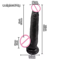 12 "grand pénis articles féminins adultes dispositif de Masturbation manuel gode gros gode tige de Masturbation