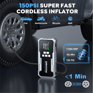 Salto Auto <span class=keywords><strong>Avviatore</strong></span> Power Bank Batteria di <span class=keywords><strong>Emergenza</strong></span> con Gonfiatore per Pneumatici 4 in 1 Multifunzione Auto Salto <span class=keywords><strong>Avviatore</strong></span> - Product Image 3