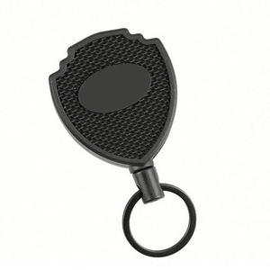 Porte-clés rétractable en acier inoxydable avec logo personnalisé, porte-badge métallique, porte-badge d'identification - Product Image 1