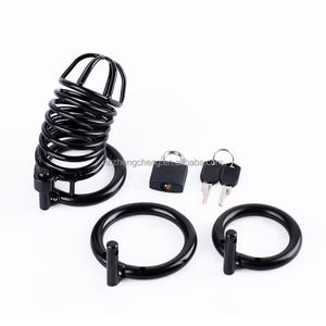Petit dispositif de chasteté pour hommes, hypoallergénique en acier inoxydable, <span class=keywords><strong>Cage</strong></span> de pénis, verrouillage de anneau, ceinture de chasteté, jeu sexuel pour adultes - Product Image 2