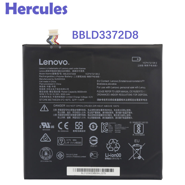 Genuine Laptop Battery BBLD3372D8 5B10N38140 for Lenovo IdeaPad Miix 320-10ICR Series Notebook Rechargeable Li-Polymer Battery