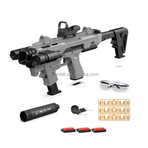 조립 현실적인 군사 소프트 폼 총알 슈팅 장난감 총, 수동 쉘 배출 총 장난감