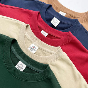 Felpa Girocollo in Cotone Terry 350g Edizione Autunnale Oversize, Personalizzabile Tinta Unita, Spalle Larghe, Unisex, Stampa Logo, Top di Moda - Product Image 2